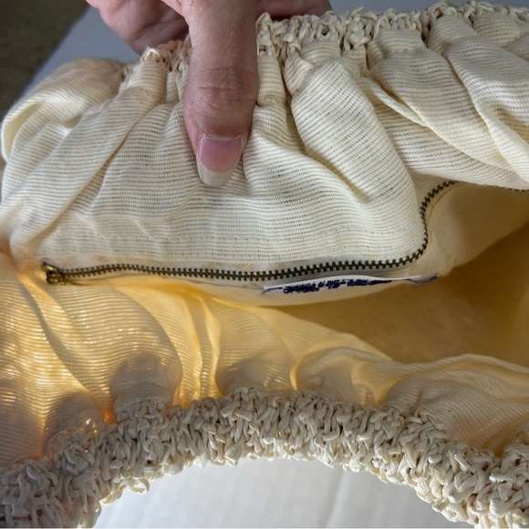 Vintage 70’s Sears, Roebuck & Co Raffia Straw bag with bamboo handles - Picture 6 of 10